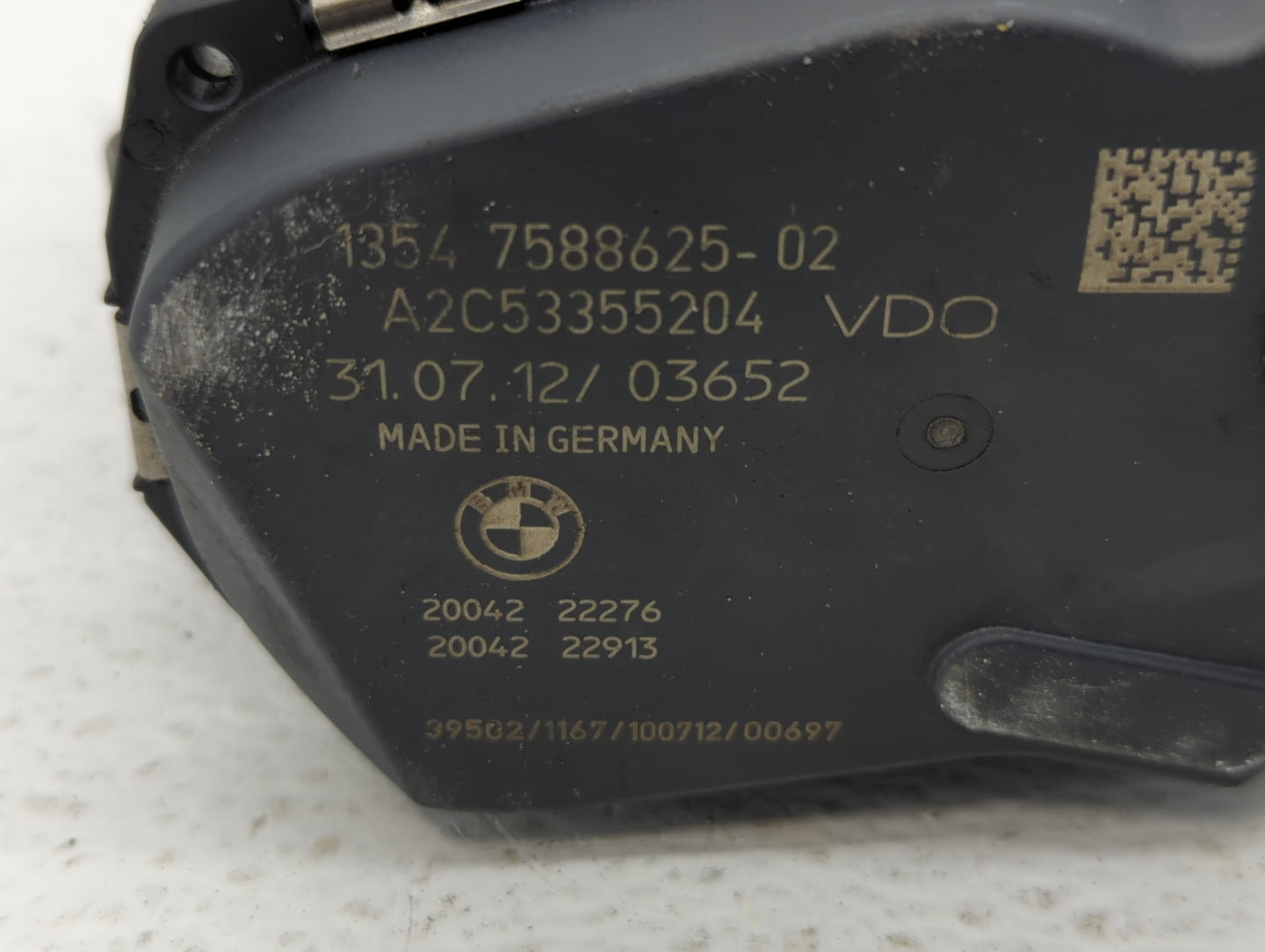 2012-2016 Bmw 528i Throttle Body P/N:1354 7588625-02 1354 7588625-04, 1354 7588625-03 Fits Fits 2012 2013 2014 2015 2016 201