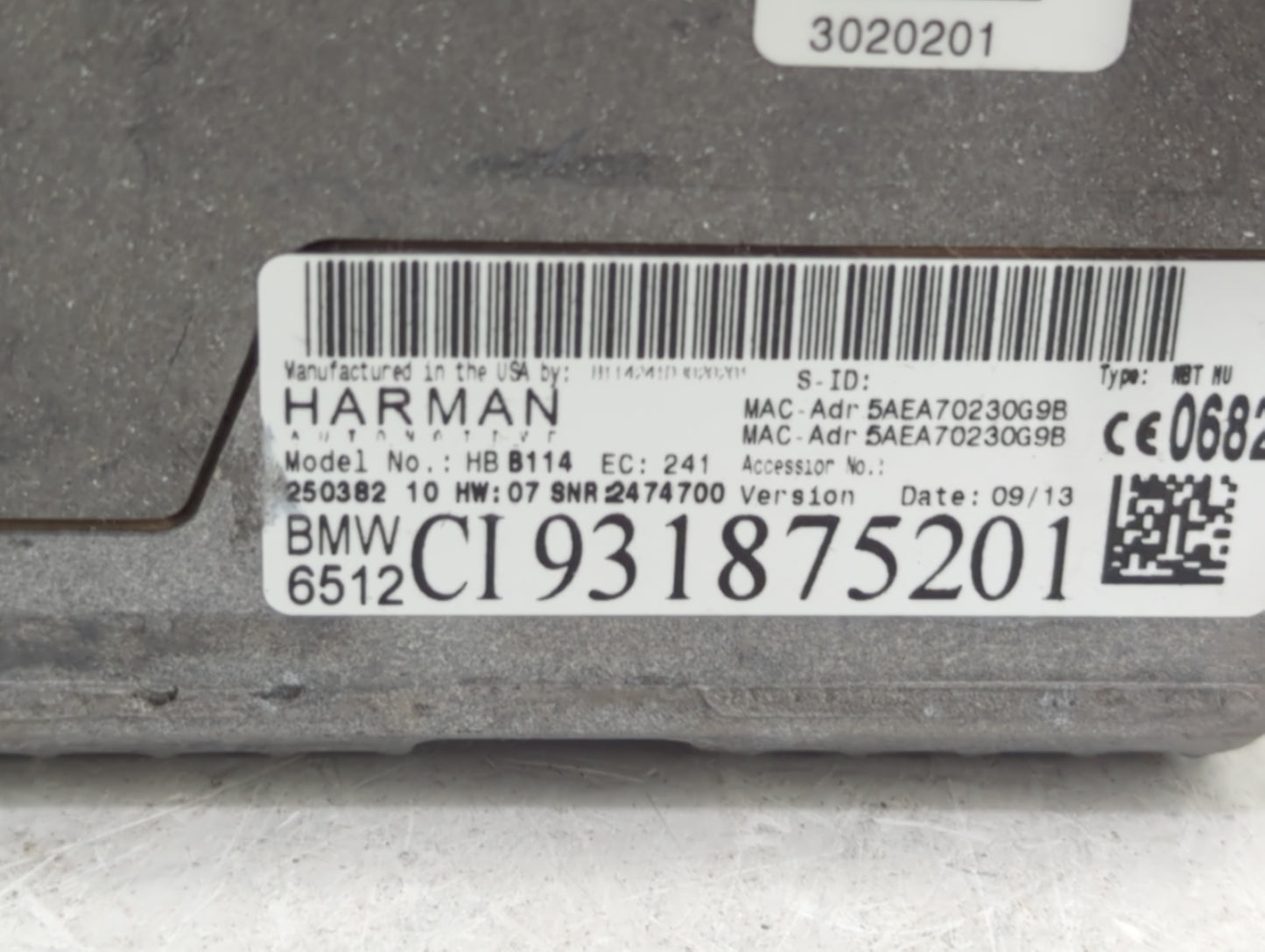 2013-2014 Bmw 535i Radio AM FM Cd Player Receiver Replacement P/N:931875201 Fits Fits 2013 2014 2015 2016 2017 OEM Used Auto