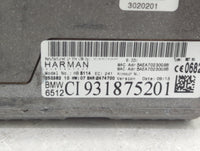 2013-2014 Bmw 535i Radio AM FM Cd Player Receiver Replacement P/N:931875201 Fits Fits 2013 2014 2015 2016 2017 OEM Used Auto