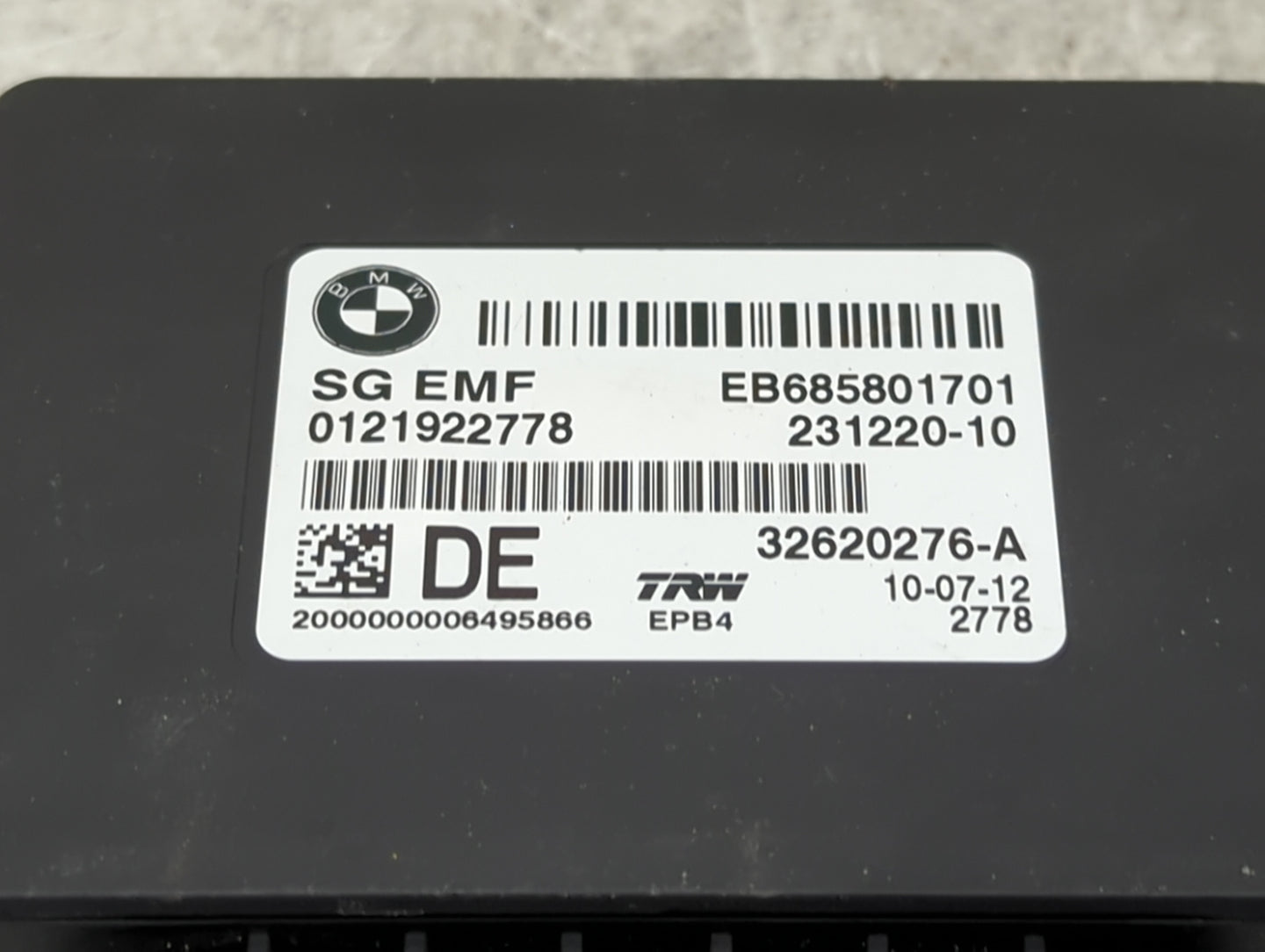 2011-2016 Bmw 535i Parking Brake Control Module 1452133 - Oemusedautoparts1.com