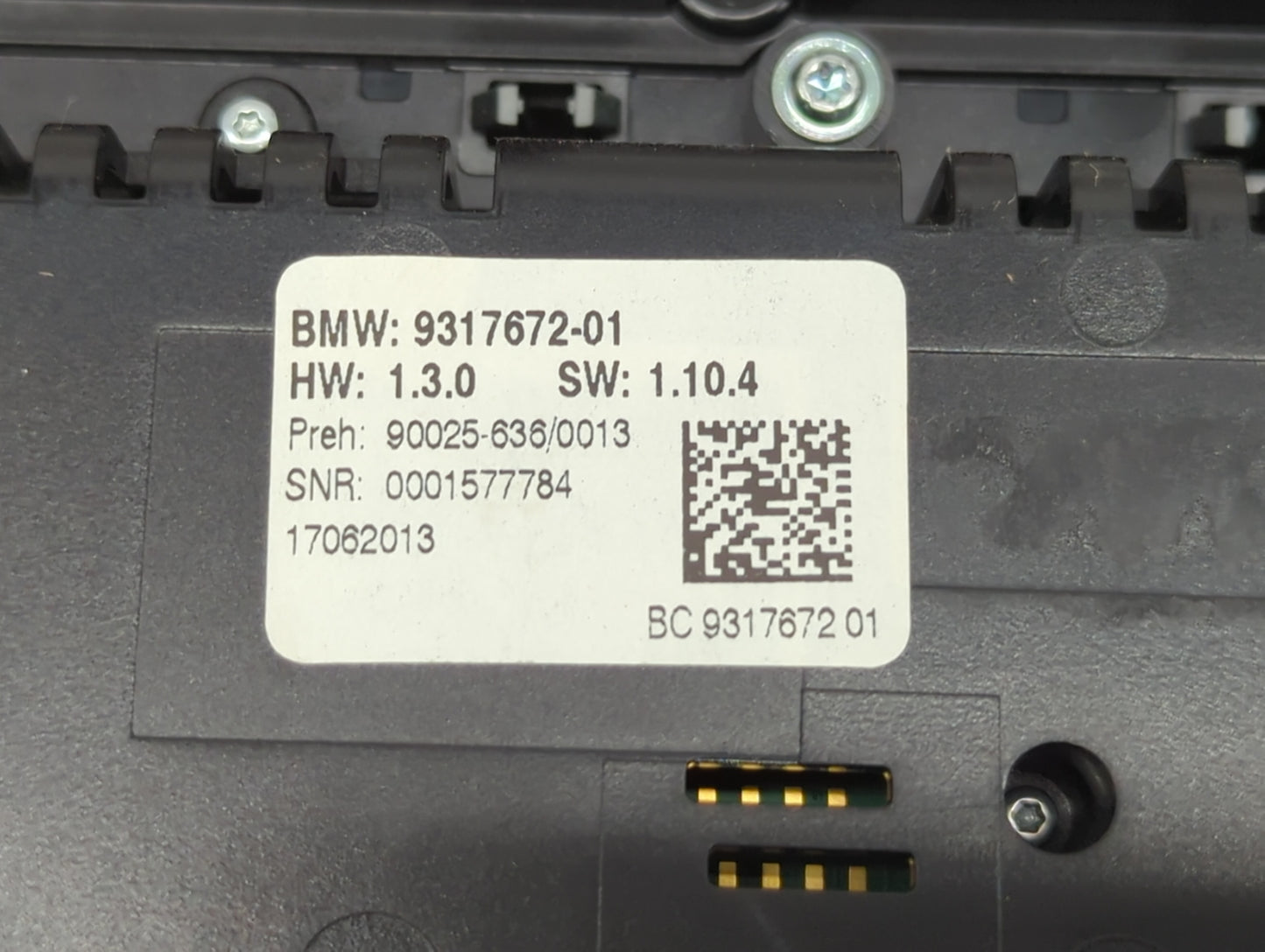 2011-2016 Bmw 535i Climate Control Module Temperature AC/Heater Replacement P/N:9317672-01 Fits Fits 2011 2012 2013 2014 201