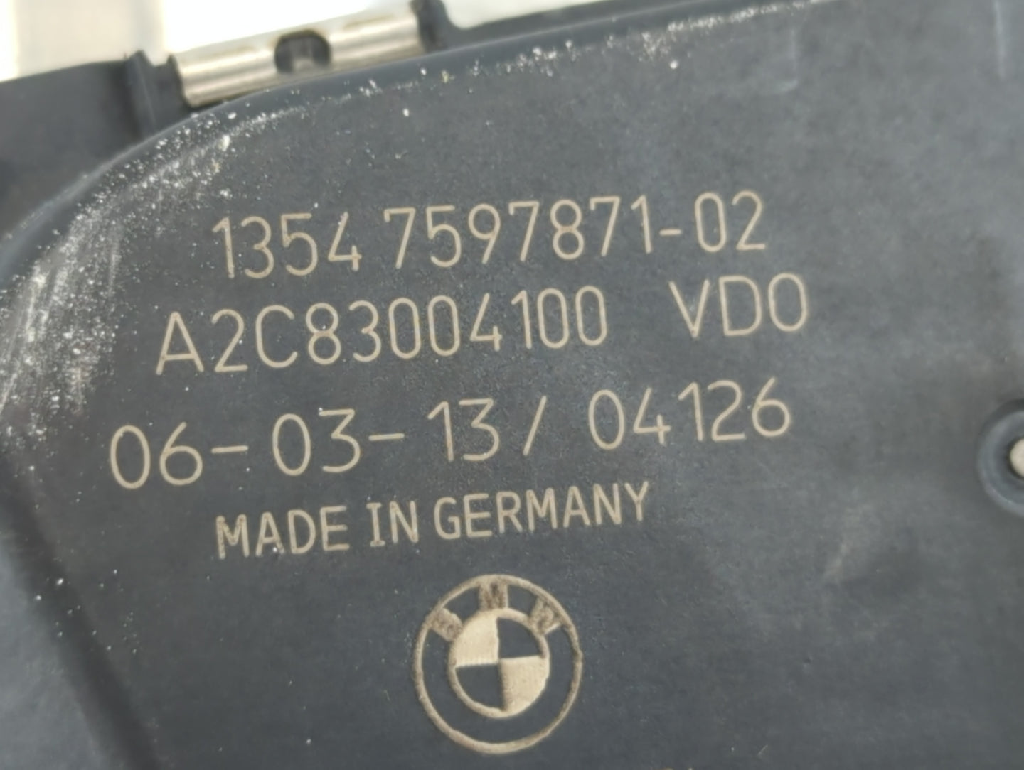 2013 Bmw 535i Throttle Body P/N:1354 7597871-02 A2C83004100 Fits OEM Used Auto Parts - Oemusedautoparts1.com