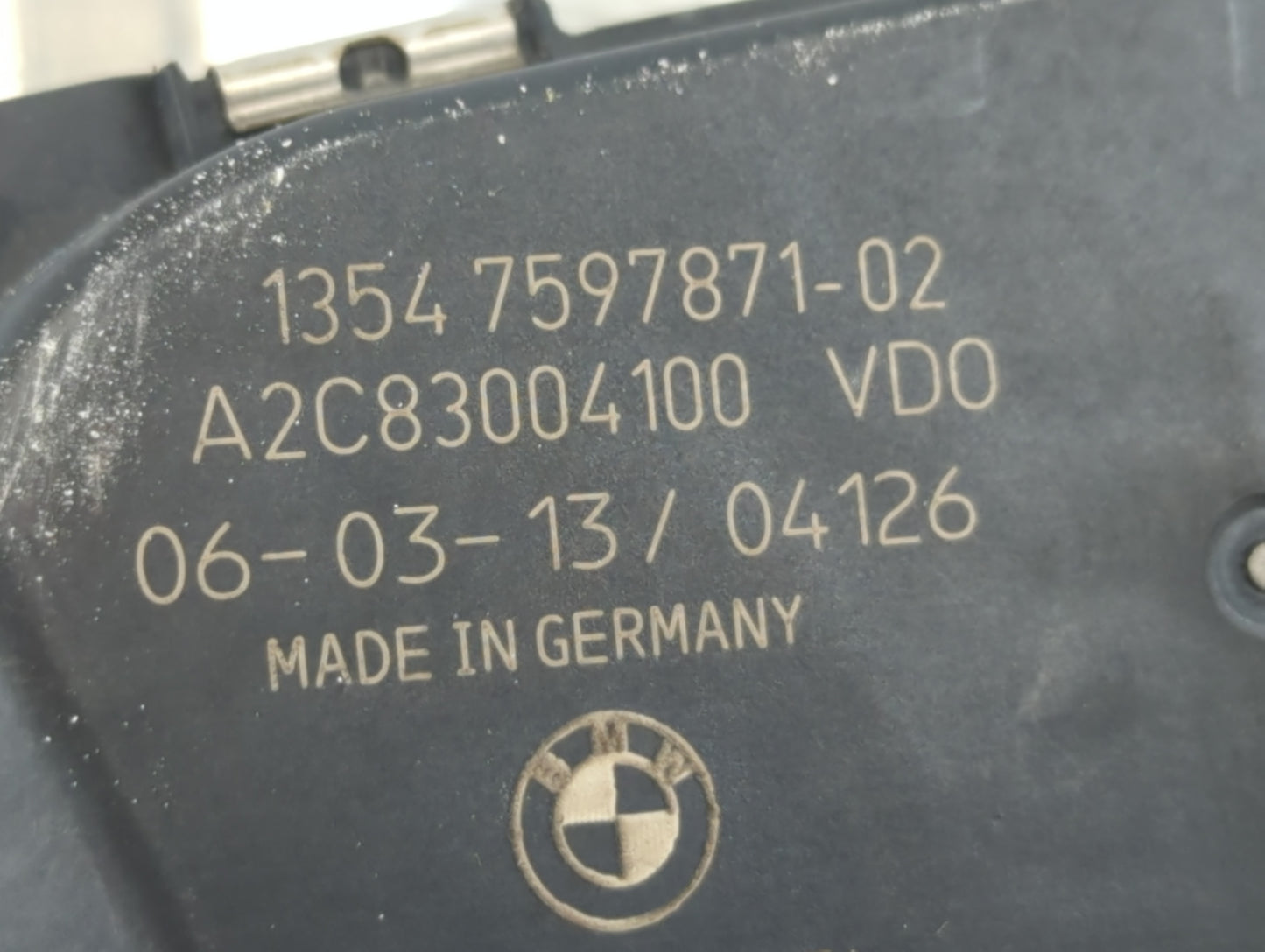 2013 Bmw 535i Throttle Body P/N:1354 7597871-02 A2C83004100 Fits OEM Used Auto Parts - Oemusedautoparts1.com