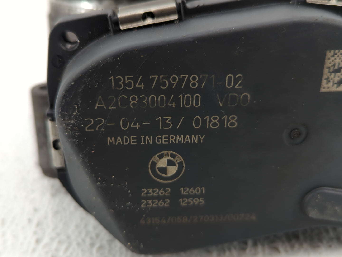 2010-2017 Bmw 535i Gt Throttle Body P/N:1354 7597871-02 Fits Fits 2010 2011 2012 2013 2014 2015 2016 2017 2018 2019 2020 OEM