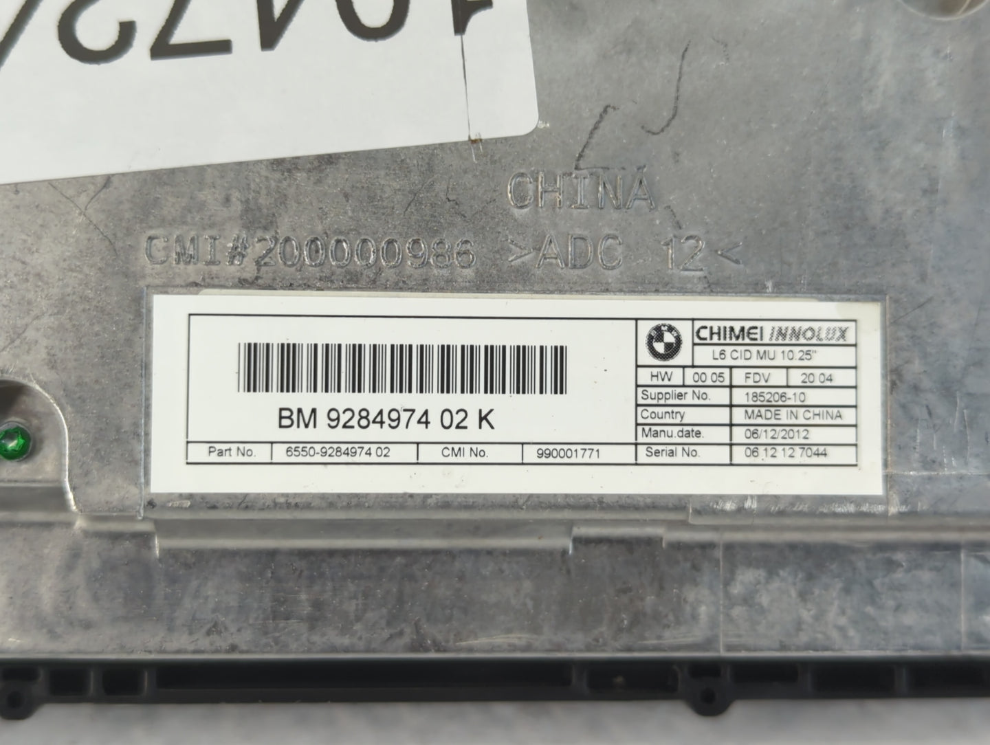 2011-2016 Bmw 550i Information Display Screen - Oemusedautoparts1.com