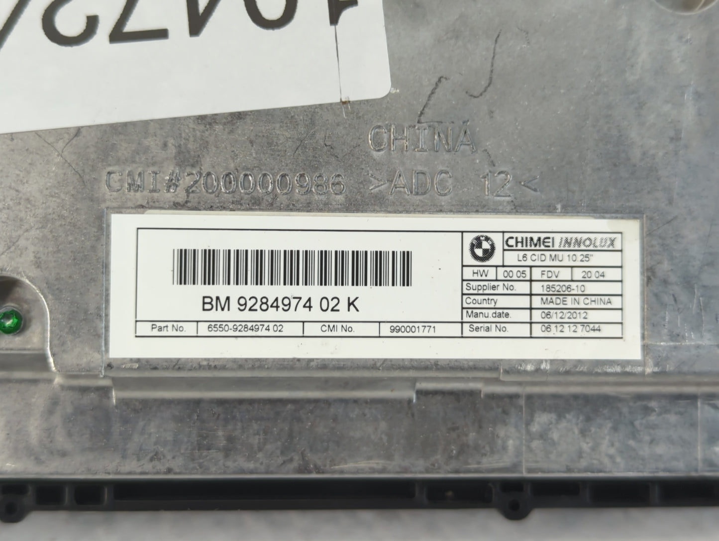 2011-2016 Bmw 550i Information Display Screen - Oemusedautoparts1.com