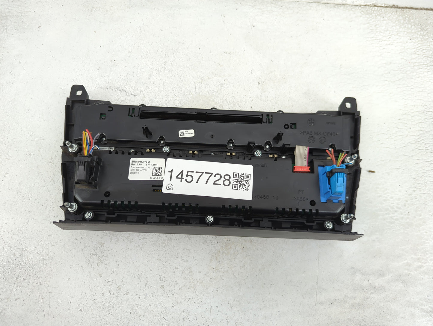 2011-2016 Bmw 550i Climate Control Module Temperature AC/Heater Replacement P/N:9317679-01 90025-643/0013 Fits OEM Used Auto