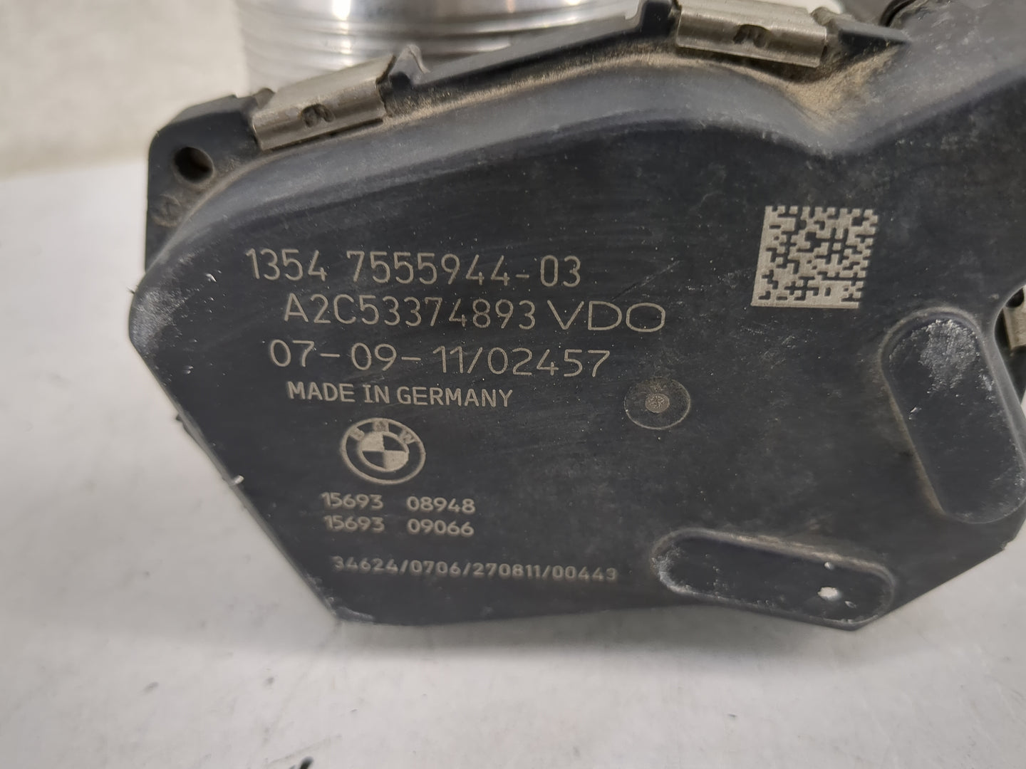 2010-2016 Bmw 550i Throttle Body P/N:13547555944-03 A2C53374893 Fits OEM Used Auto Parts - Oemusedautoparts1.com