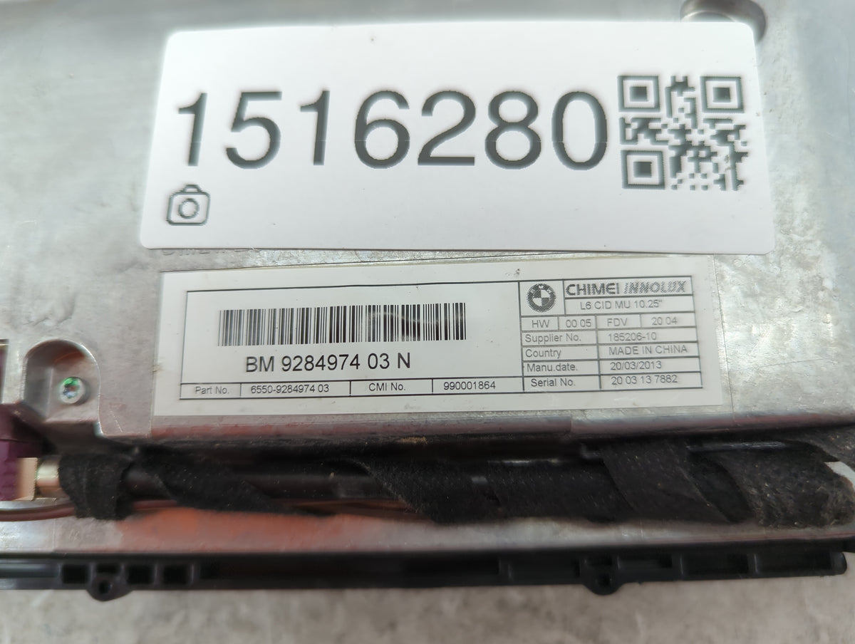 2013 Bmw 550i Information Radio Display Screen Black - Oemusedautoparts1.com