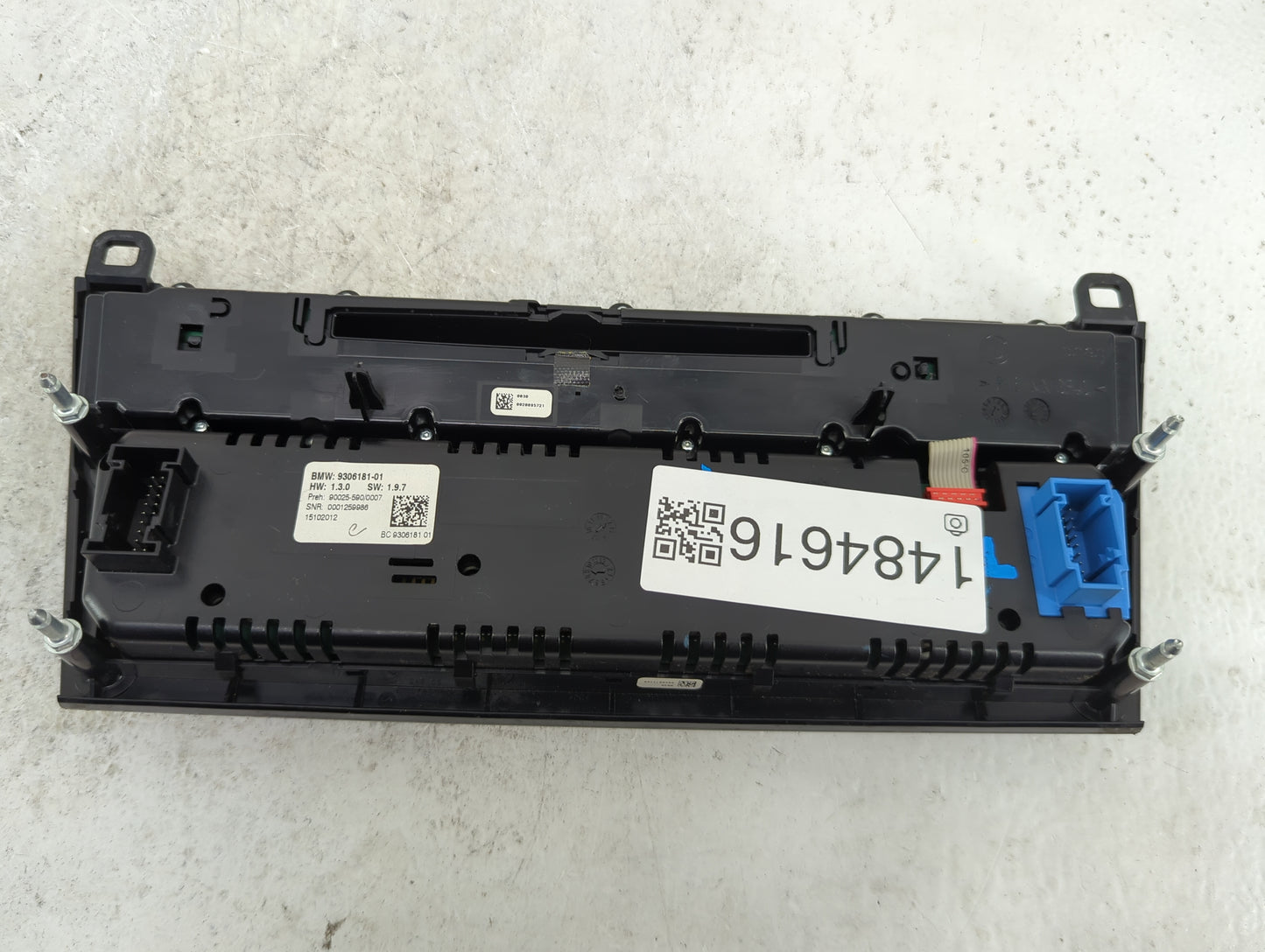2011-2015 Bmw 740 Climate Control Module Temperature AC/Heater Replacement P/N:9306181-01 90025-590/0007 Fits OEM Used Auto 