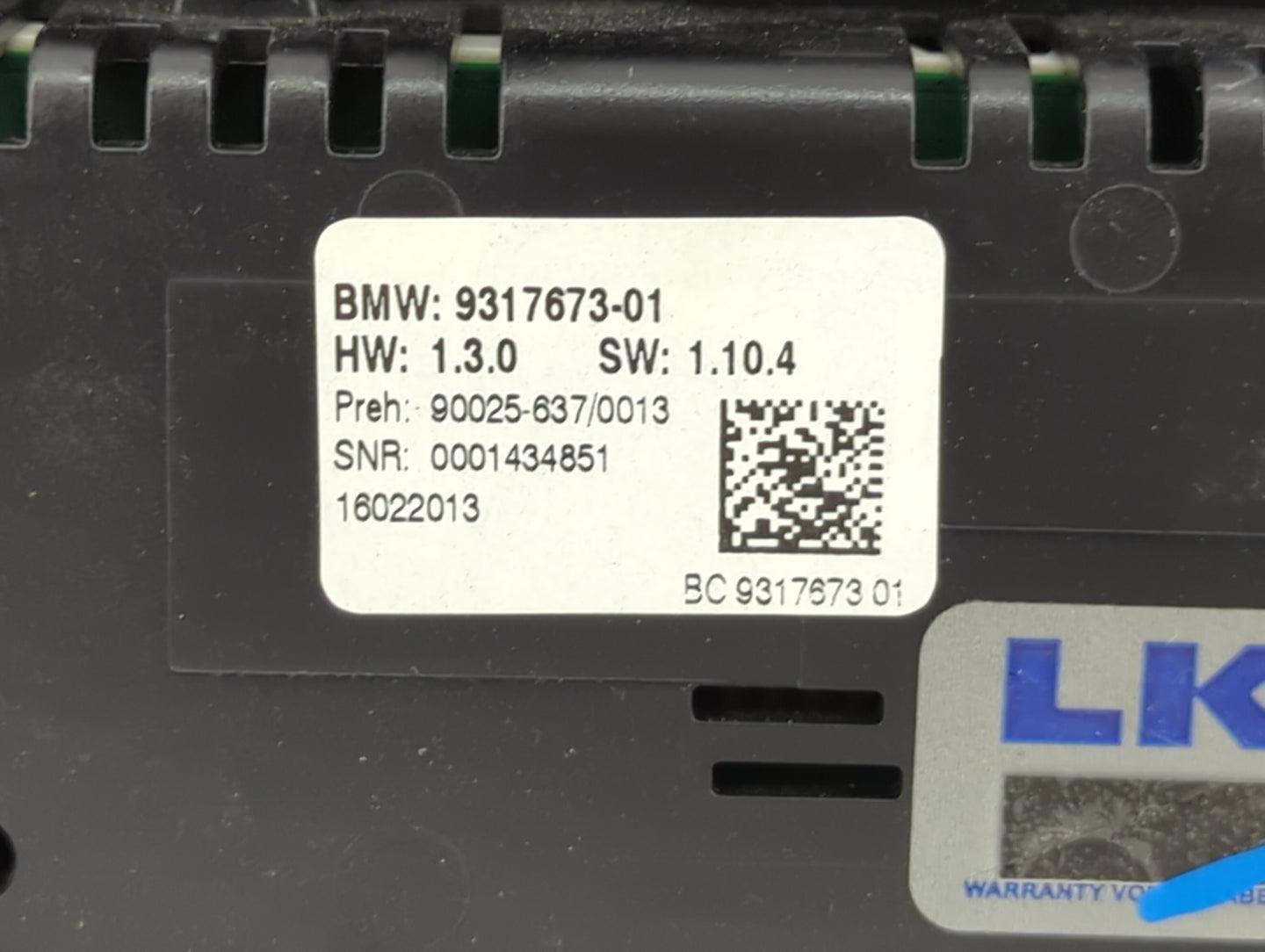 2012-2015 Bmw M5 Climate Control Module Temperature AC/Heater Replacement P/N:9317673-01 Fits Fits 2011 2012 2013 2014 2015 