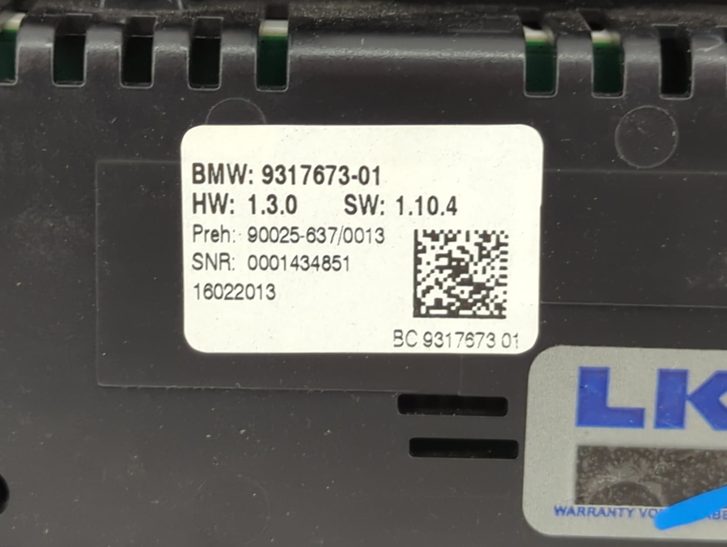 2012-2015 Bmw M5 Climate Control Module Temperature AC/Heater Replacement P/N:9317673-01 Fits Fits 2011 2012 2013 2014 2015 