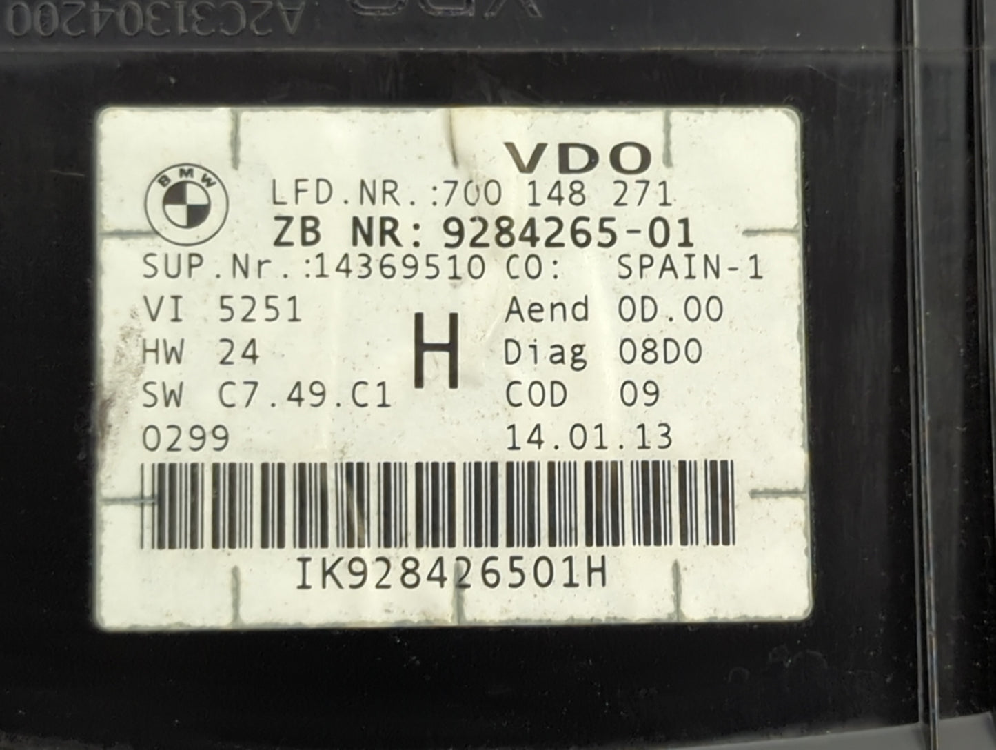 2013-2015 Bmw X1 Instrument Cluster Speedometer Gauges P/N:9284265-01 7Q0148271 Miles:43K Fits OEM Used Auto Parts - Oemused