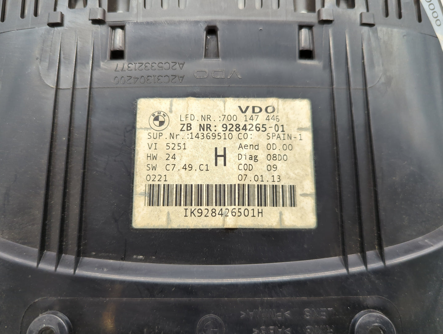 2013-2015 Bmw X1 Instrument Cluster Speedometer Gauges P/N:9284265-01 IK928426501H Miles:121K Fits OEM Used Auto Parts - Oem