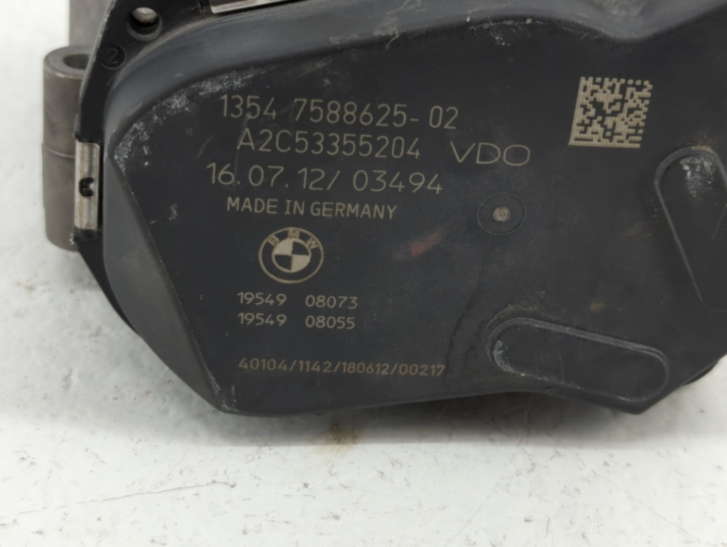 2012-2015 Bmw X1 Throttle Body P/N:A2C53355204 1354 7588625 Fits Fits 2012 2013 2014 2015 2016 2017 2018 OEM Used Auto Parts