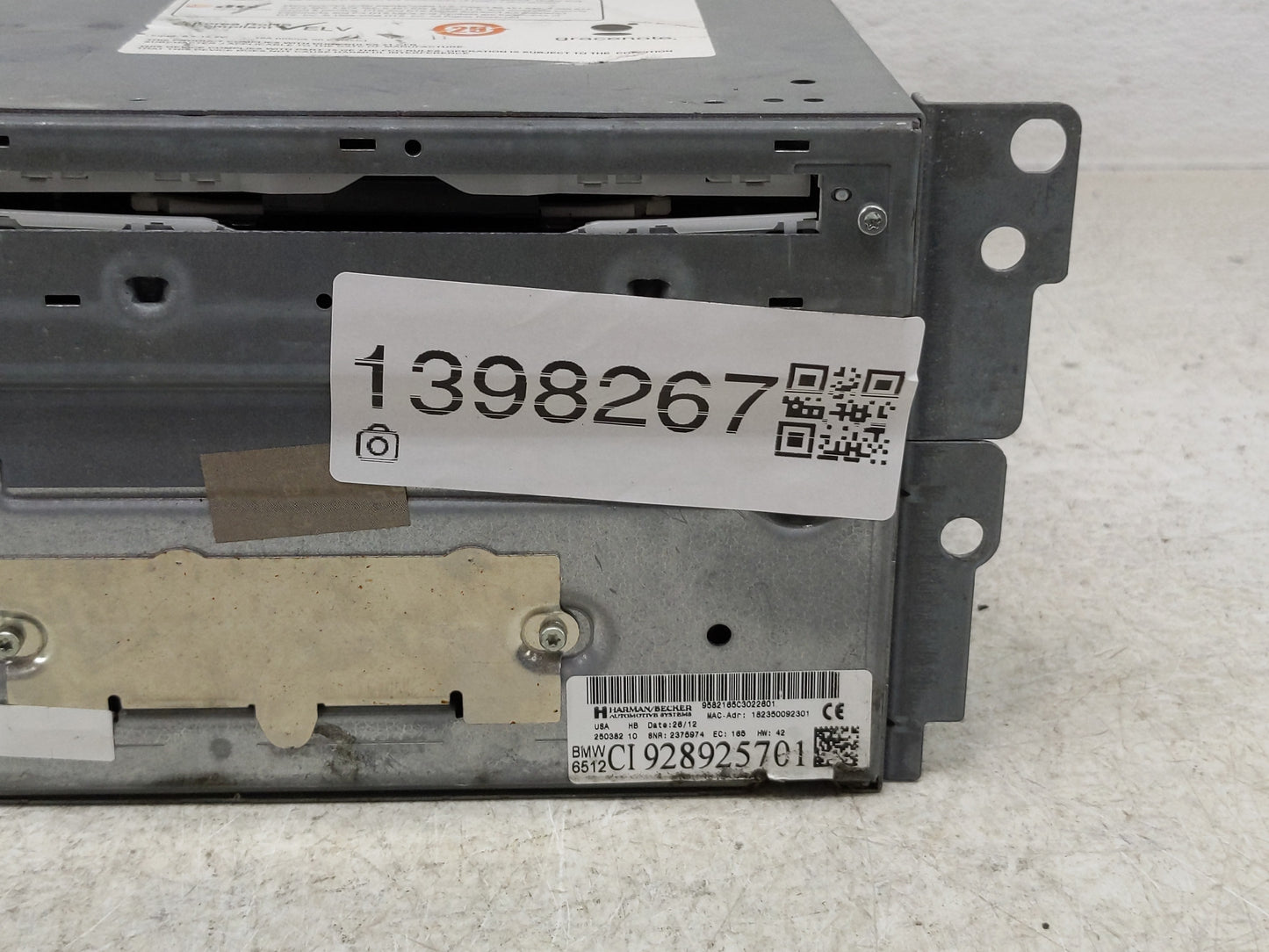 2013-2017 Bmw X3 Radio AM FM Cd Player Receiver Replacement P/N:928925701 Fits Fits 2013 2014 2015 2016 2017 OEM Used Auto P