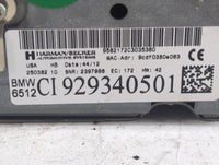 2011-2013 Bmw X3 Radio AM FM Cd Player Receiver Replacement P/N:929340501 Fits Fits 2010 2011 2012 2013 OEM Used Auto Parts 