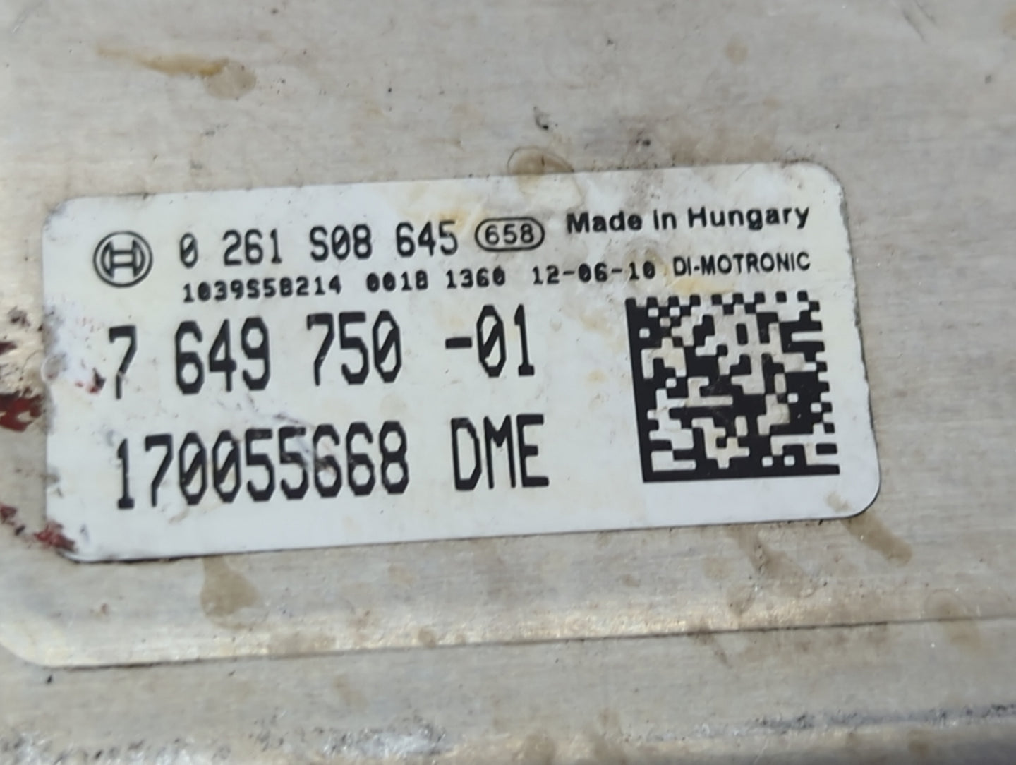 2013-2014 Bmw X3 PCM Engine Control Computer ECU ECM PCU OEM P/N:0261S08645 7649750-01, 170055668 Fits Fits 2012 2013 2014 2