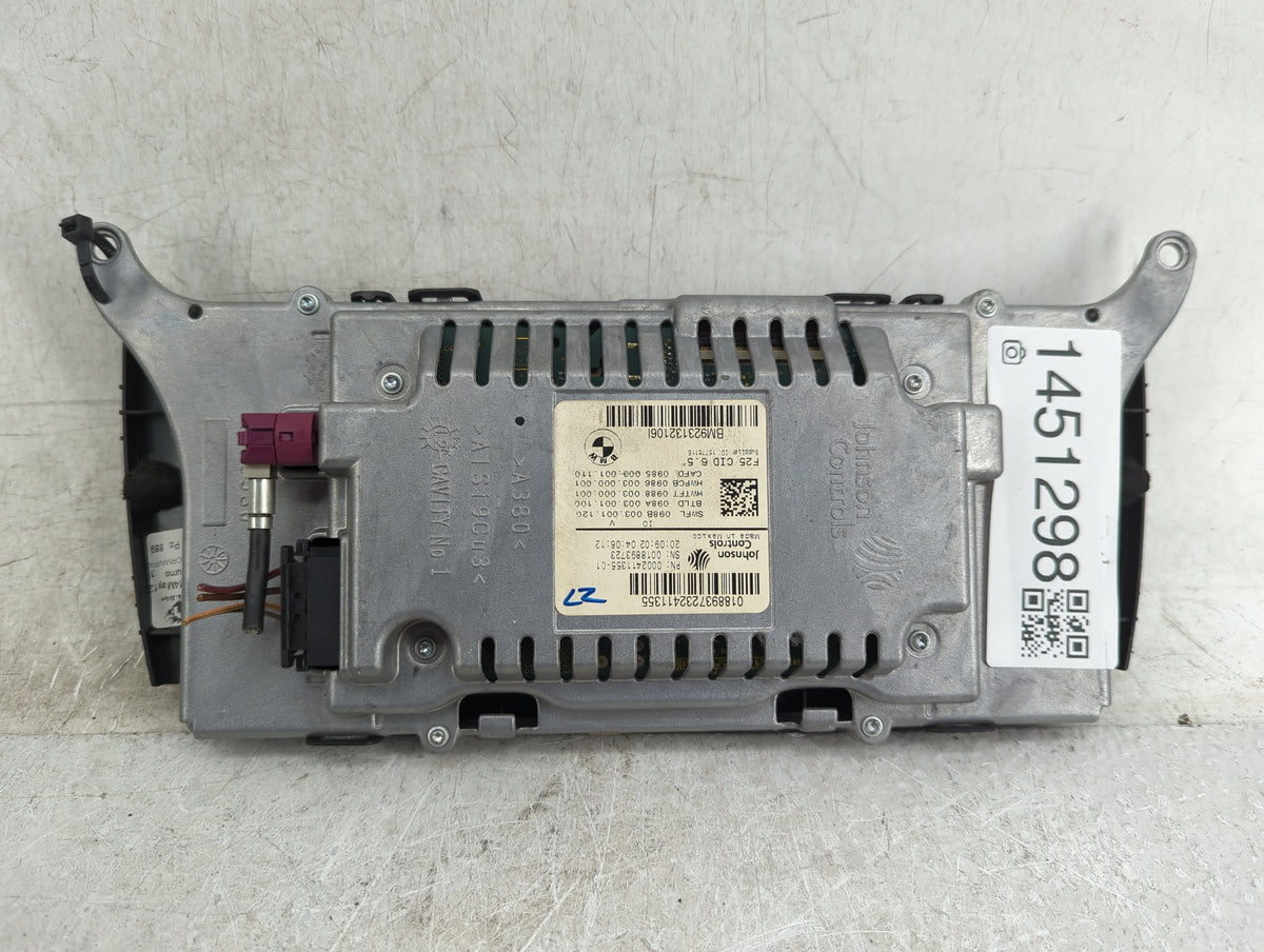 2011-2013 Bmw X3 Information Radio Display Screen 1451298 - Oemusedautoparts1.com