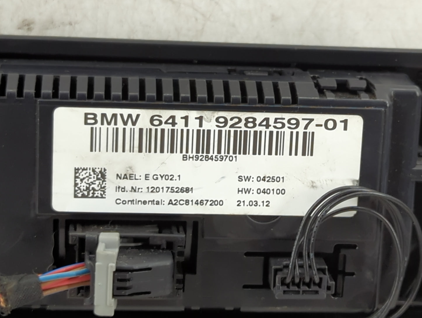 2011-2014 Bmw X3 Climate Control Module Temperature AC/Heater Replacement P/N:9284597-01 Fits Fits 2011 2012 2013 2014 OEM U