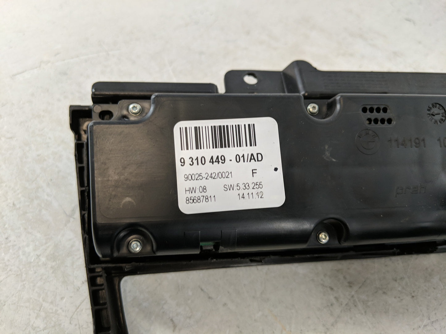 2007-2013 Bmw X5 Climate Control Module Temperature AC/Heater Replacement P/N:9 310 449-01 9 193 966-01 Fits OEM Used Auto P