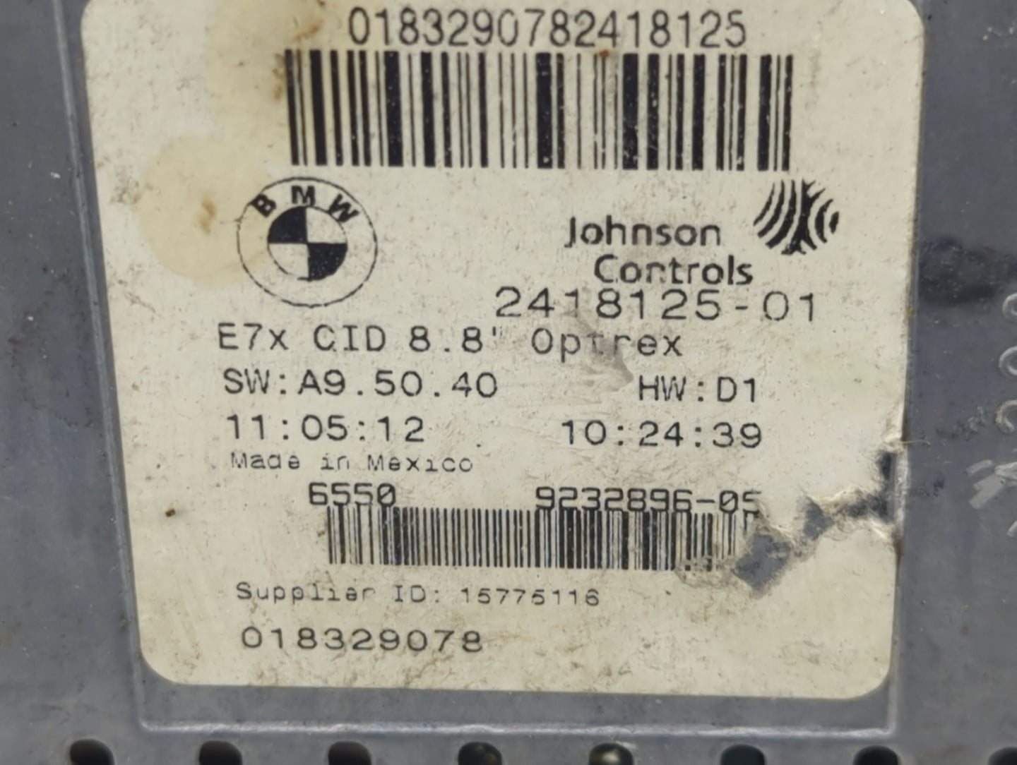 2013 Bmw X5 Information Display Screen Black - Oemusedautoparts1.com