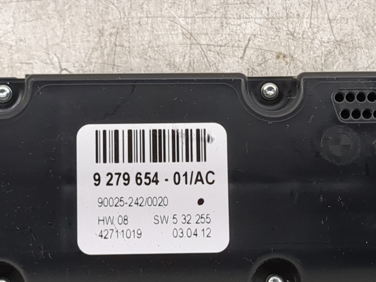 2007-2013 Bmw X5 Climate Control Module Temperature AC/Heater Replacement P/N:9 279 654-01 Fits OEM Used Auto Parts - Oemuse
