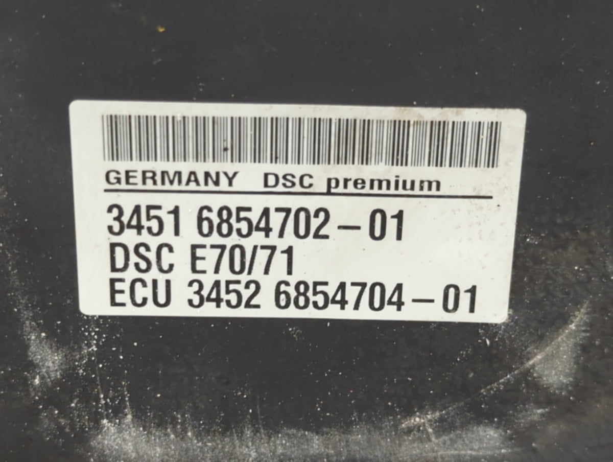 2007-2013 Bmw X5 Anti-Lock Brake ABS Pump Module Actuator OEM P/N:3451 6854702-01 3452 6854704-01 Fits OEM Used Auto Parts -