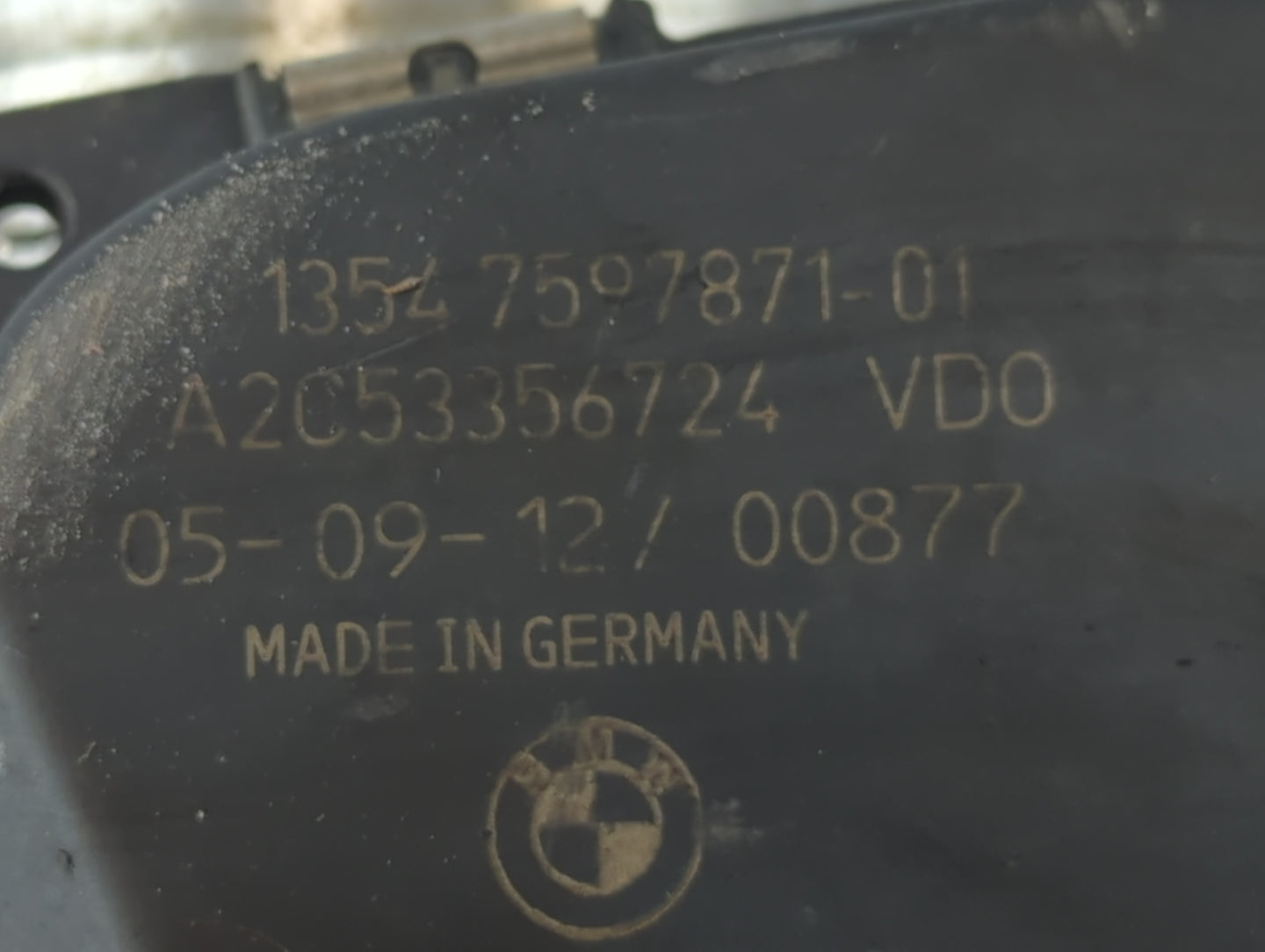 2011-2018 Bmw X5 Throttle Body P/N:1354 7597871-01 Fits Fits 2010 2011 2012 2013 2014 2015 2016 2017 2018 2019 2020 OEM Used