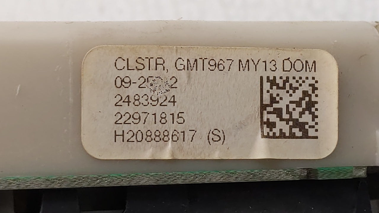 2013 Buick Enclave Instrument Cluster Speedometer Gauges P/N:22971815 Fits OEM Used Auto Parts - Oemusedautoparts1.com
