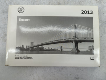2013 Buick Encore Owners Manual Book Guide P/N:22789122 22744236 OEM Used Auto Parts - Oemusedautoparts1.com