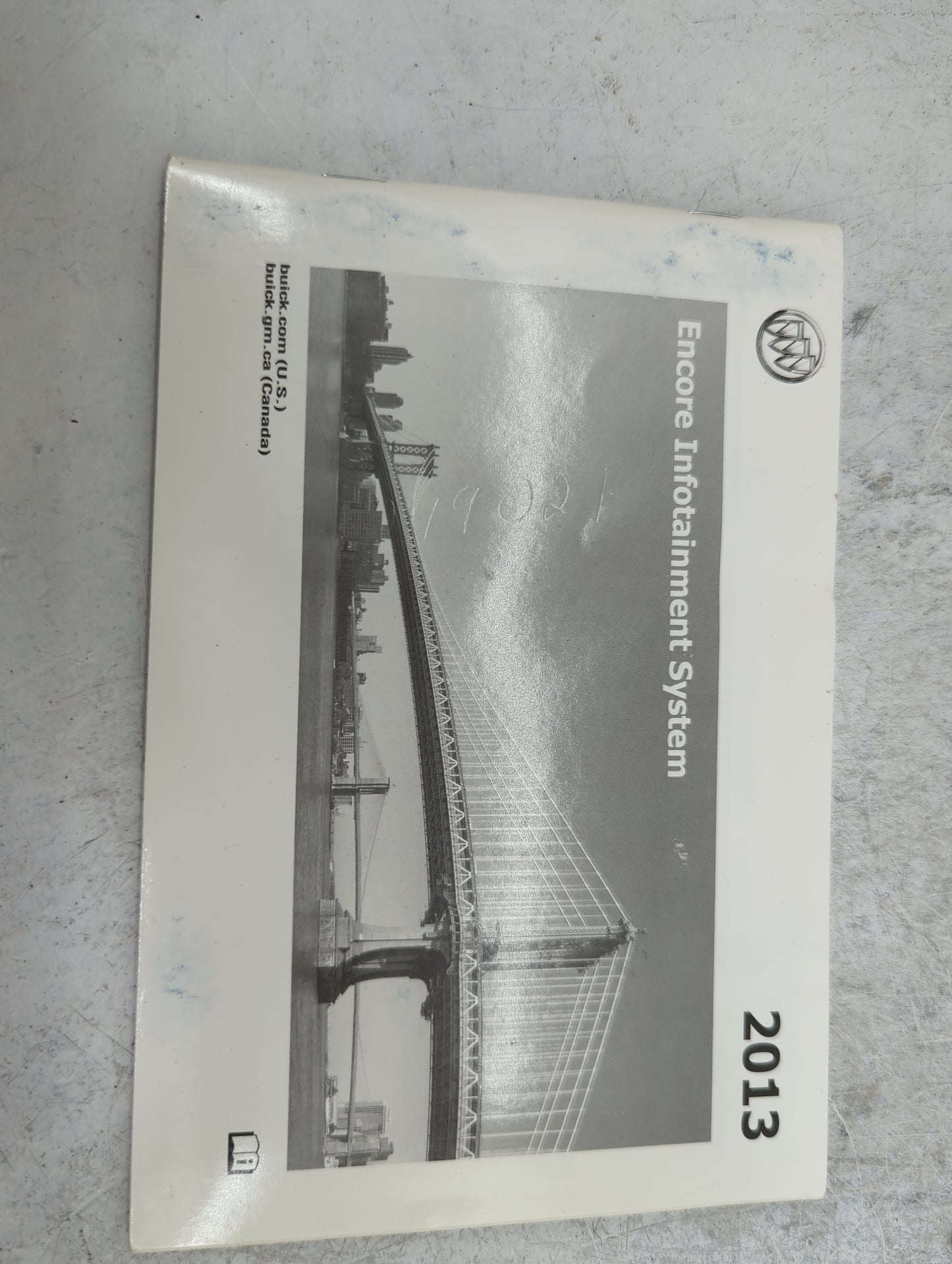 2013 Buick Encore Owners Manual Book Guide P/N:22789122 22744236 OEM Used Auto Parts - Oemusedautoparts1.com