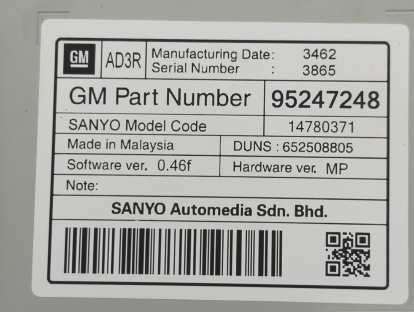 2013-2016 Buick Encore Information Display Screen 1469194 - Oemusedautoparts1.com