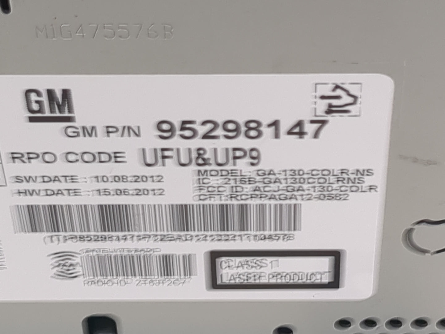 2013-2014 Buick Encore Radio AM FM Cd Player Receiver Replacement P/N:95298147 GA-130-COLR-NS, ACJ-GA-130-COLR Fits Fits 201
