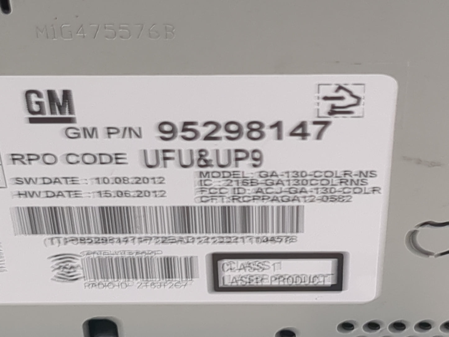 2013-2014 Buick Encore Radio AM FM Cd Player Receiver Replacement P/N:95298147 GA-130-COLR-NS, ACJ-GA-130-COLR Fits Fits 201