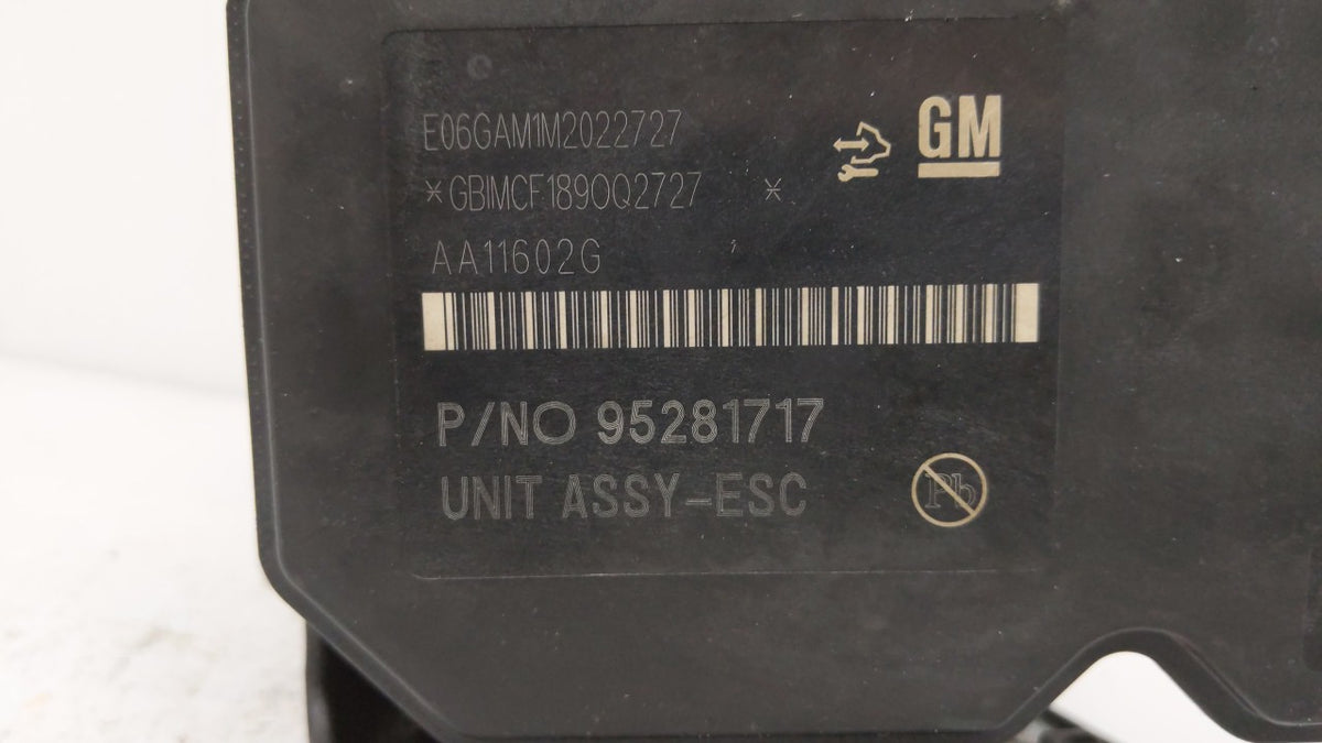 2013 Buick Encore Anti-Lock Brake ABS Pump Module Actuator OEM P/N:95281717 Fits OEM Used Auto Parts - Oemusedautoparts1.com
