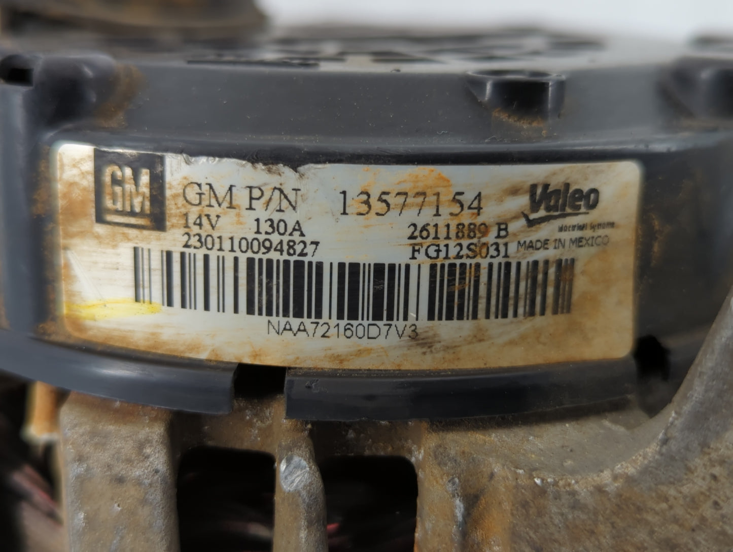 2013-2021 Buick Encore Alternator Replacement Generator Charging Assembly Engine OEM P/N:13577154 Fits OEM Used Auto Parts -