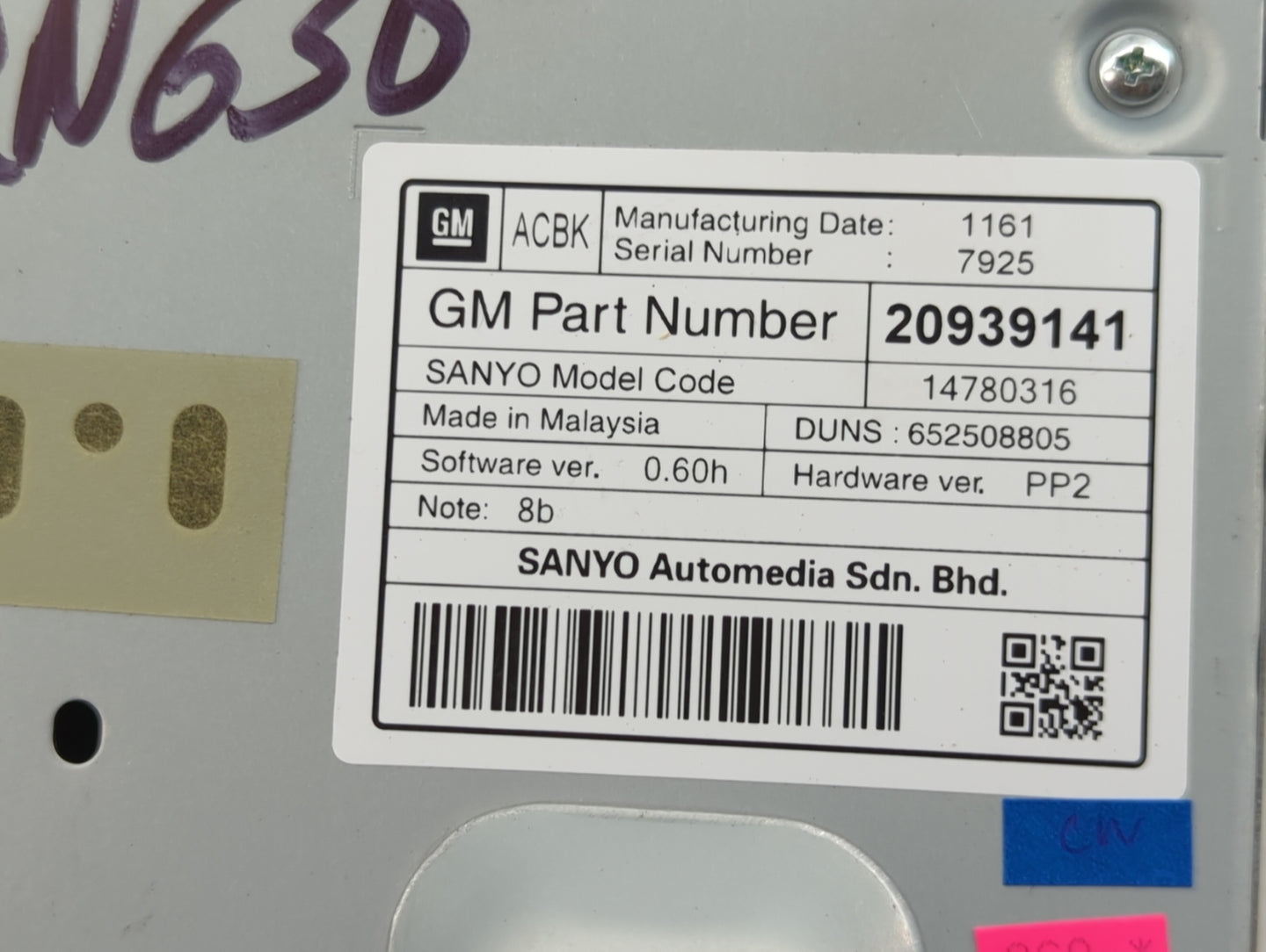 2012-2013 Buick Lacrosse Information Display Screen - Oemusedautoparts1.com