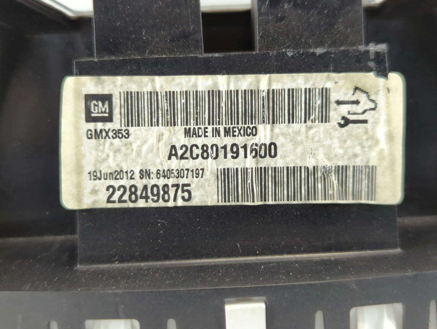 2013 Buick Lacrosse Instrument Cluster Speedometer Gauges P/N:22849875 A2C80191600 Fits OEM Used Auto Parts - Oemusedautopar