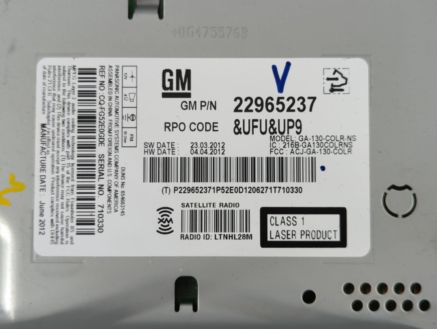 2013-2013 Buick Lacrosse Am Fm Cd Player Radio Receiver - Oemusedautoparts1.com