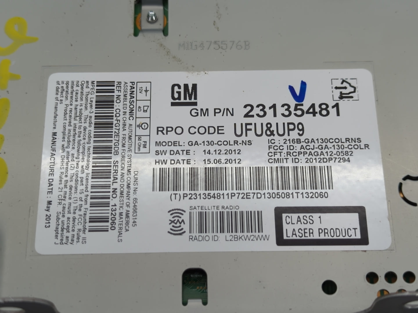 2013-2013 Buick Regal Am Fm Cd Player Radio Receiver - Oemusedautoparts1.com