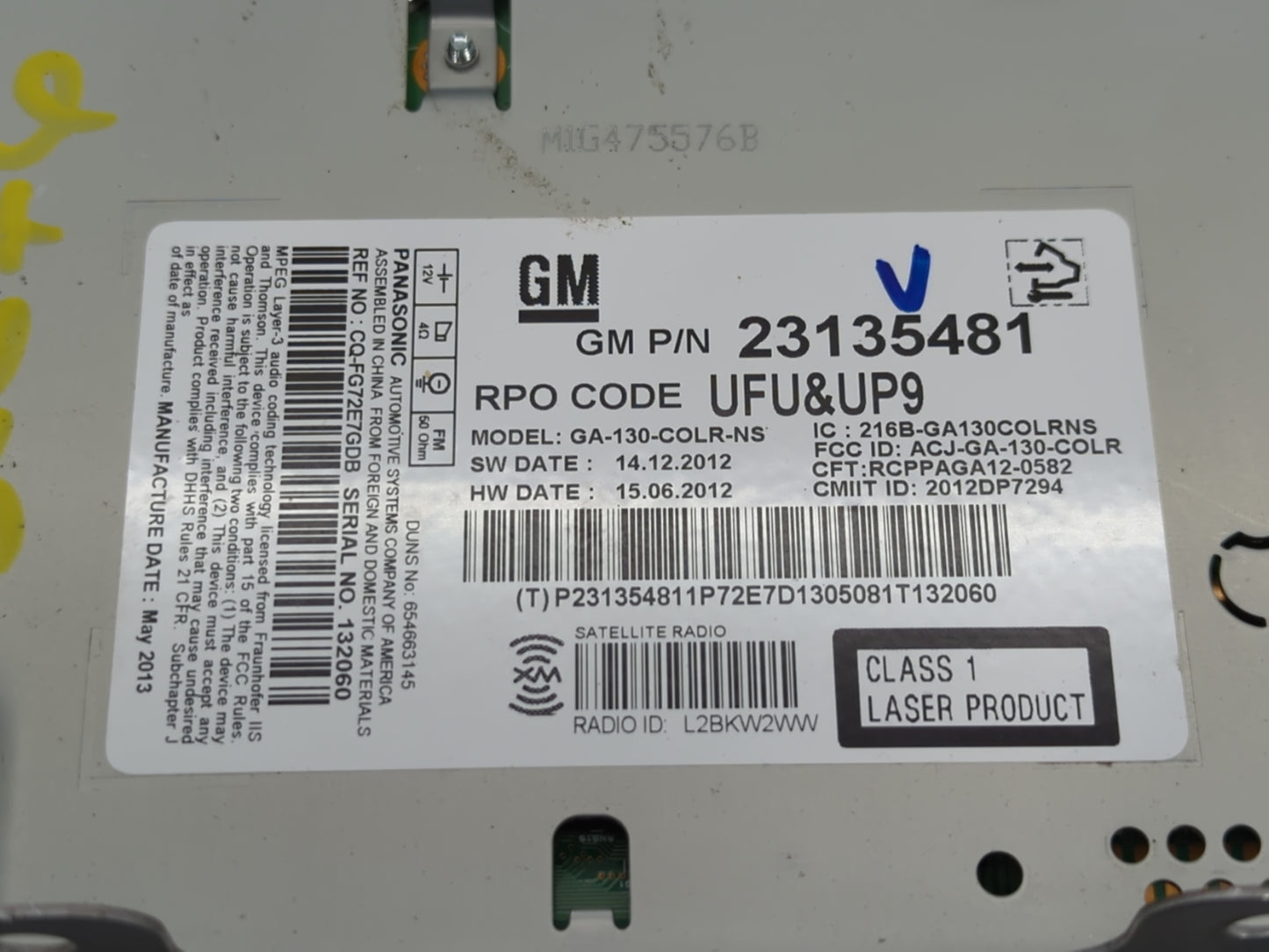 2013-2013 Buick Regal Am Fm Cd Player Radio Receiver - Oemusedautoparts1.com