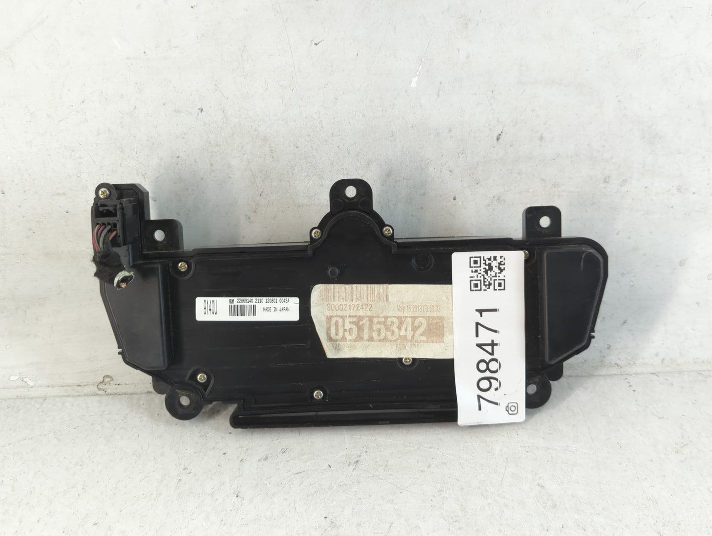 2012-2013 Buick Regal Climate Control Module Temperature AC/Heater Replacement P/N:22869140 Fits Fits 2012 2013 OEM Used Aut