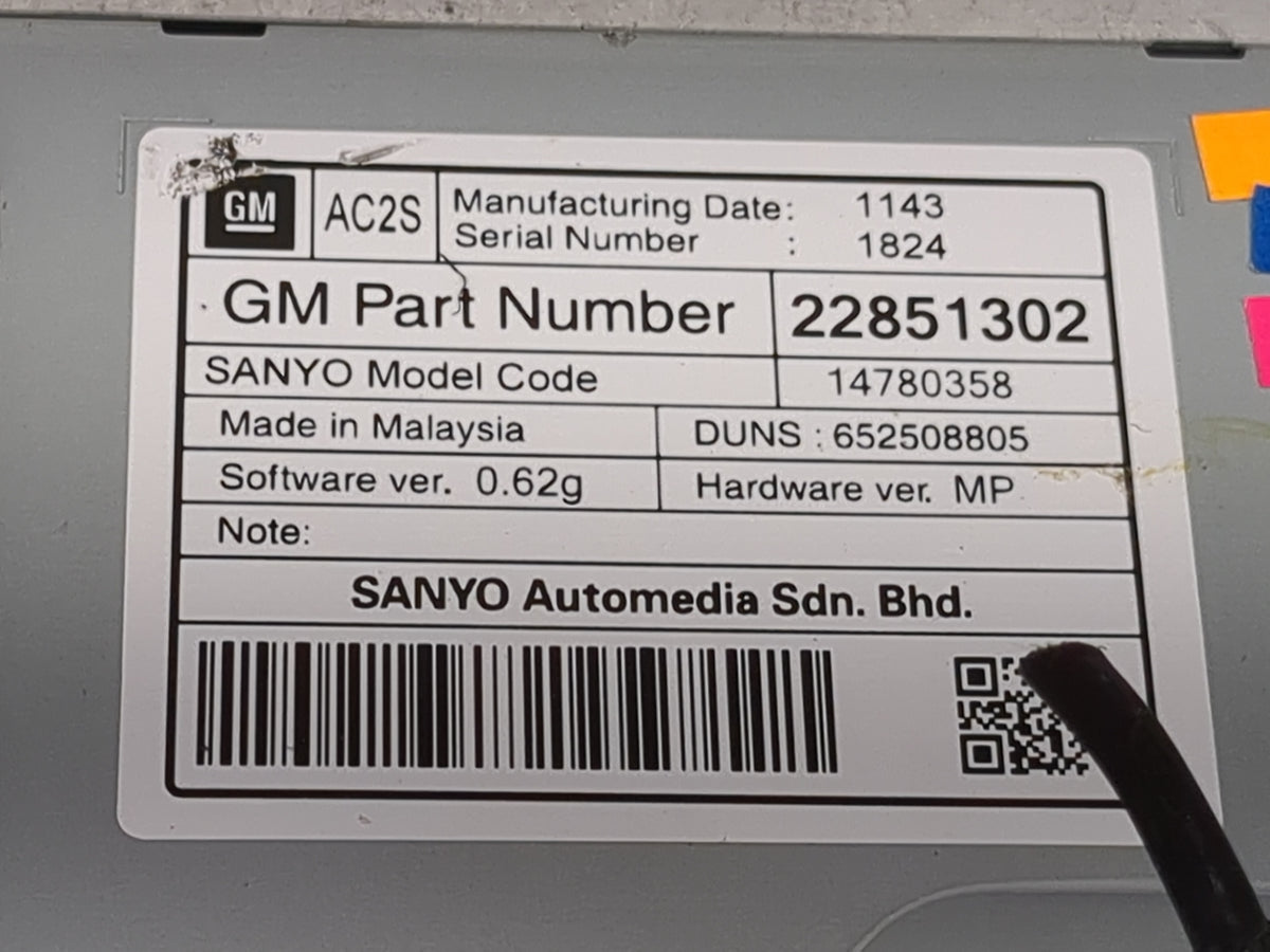2012-2016 Buick Verano Information Radio Display Screen 1469513 - Oemusedautoparts1.com
