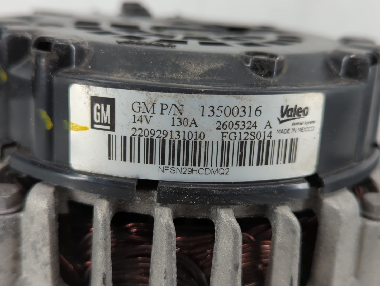 2012-2017 Buick Verano Alternator Replacement Generator Charging Assembly Engine OEM P/N:13500316 13588321 Fits OEM Used Aut