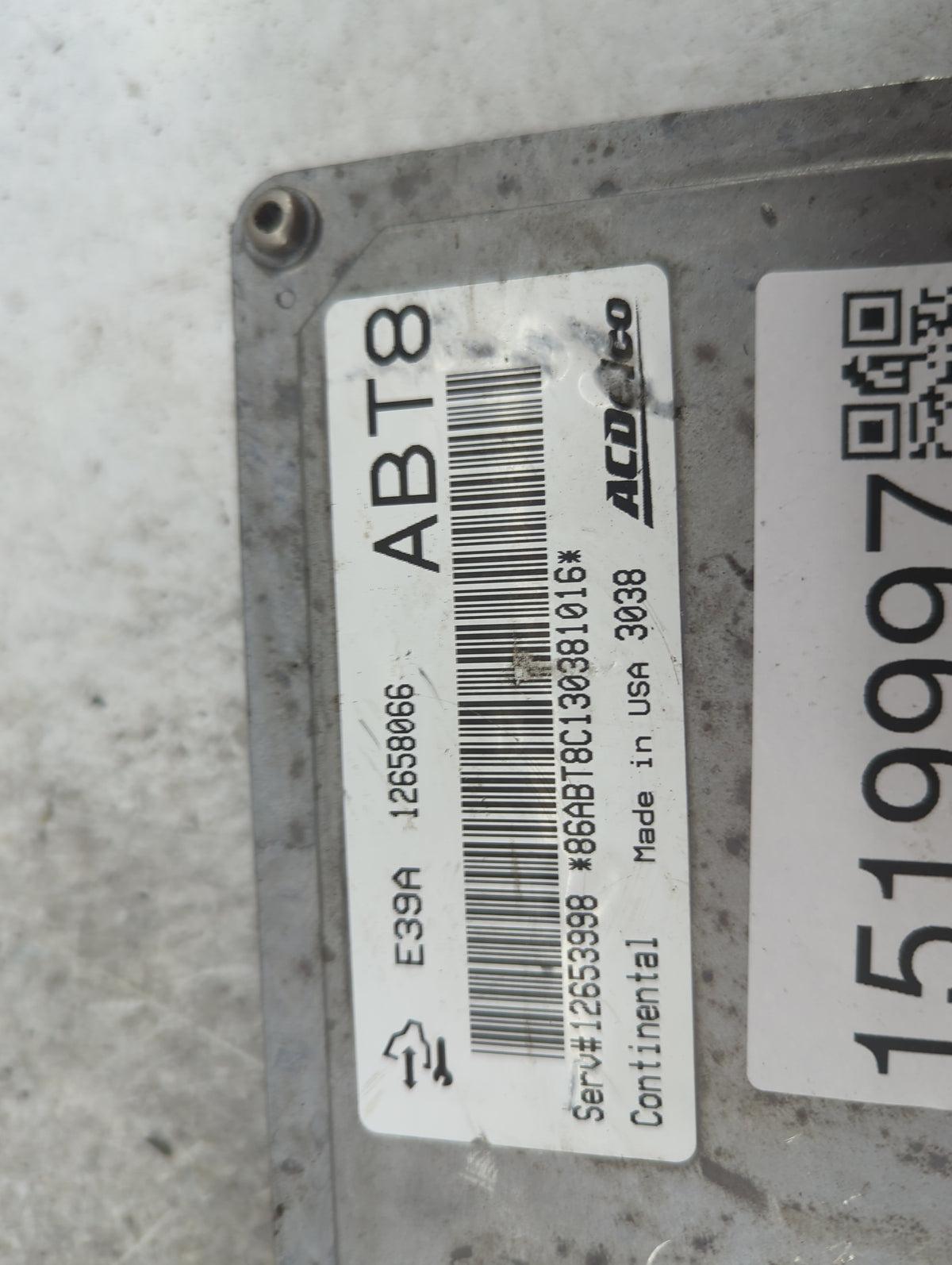 2013-2015 Cadillac Ats PCM Engine Control Computer ECU ECM PCU OEM P/N:12658066 12653998 Fits 2013 2014 2015 2016 OEM Used A