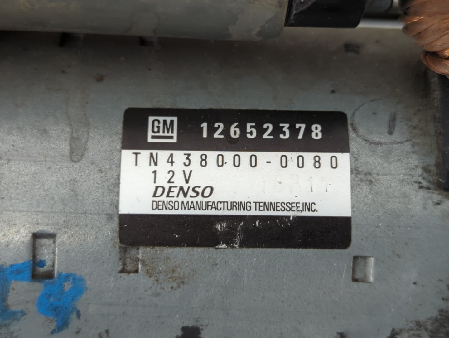 2013-2014 Cadillac Ats Car Starter Motor Solenoid OEM P/N:TN438000-0080 12652378 Fits Fits 2013 2014 OEM Used Auto Parts - O