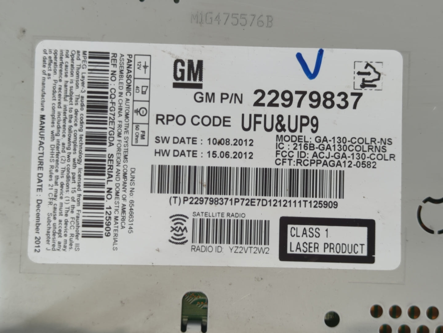 2013-2013 Cadillac Ats Am Fm Cd Player Radio Receiver - Oemusedautoparts1.com