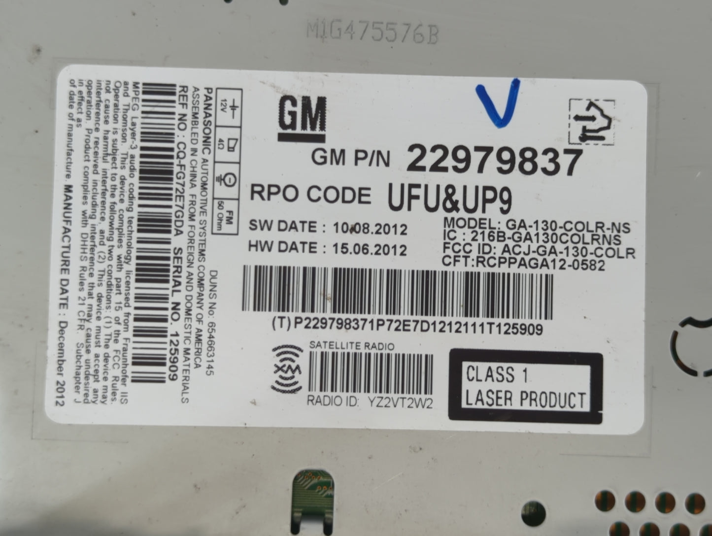 2013-2013 Cadillac Ats Am Fm Cd Player Radio Receiver - Oemusedautoparts1.com