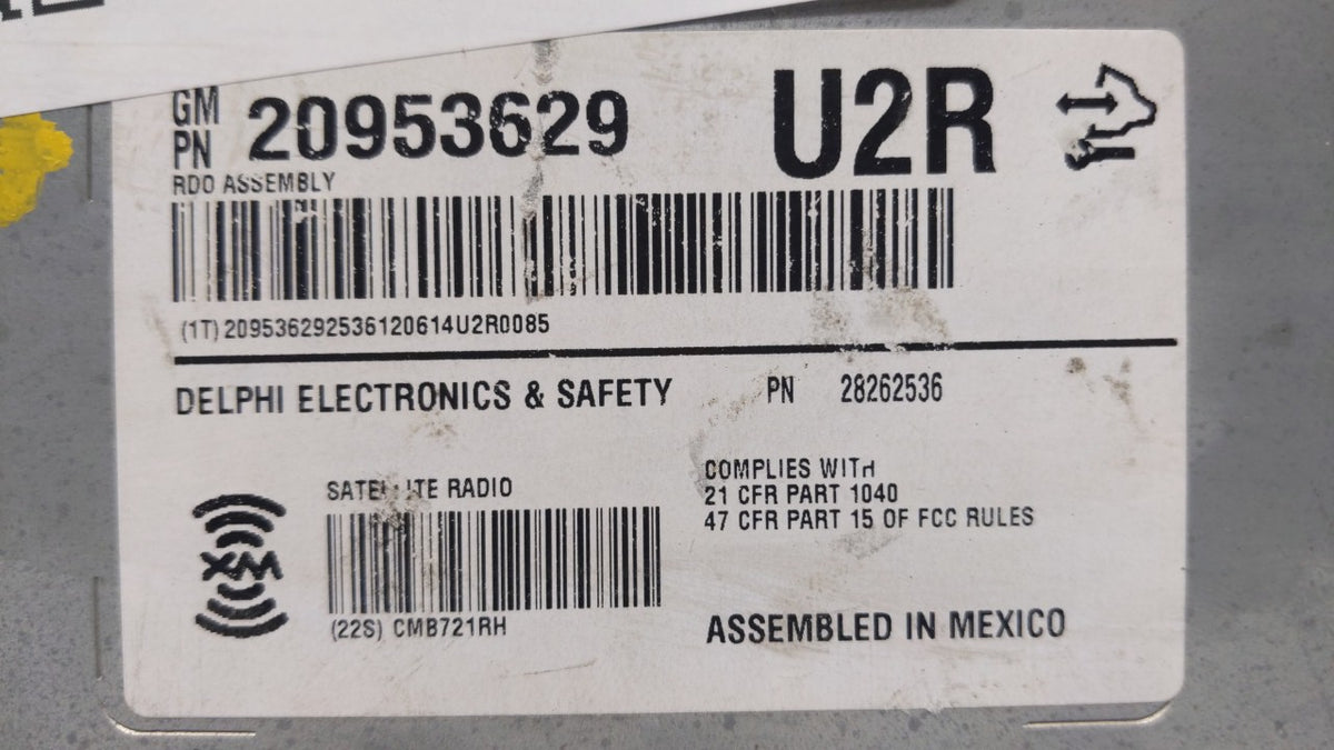 2008-2014 Cadillac Cts Radio AM FM Cd Player Receiver Replacement P/N:20953630 20953629 Fits 2008 2009 2010 2011 2012 2013 2
